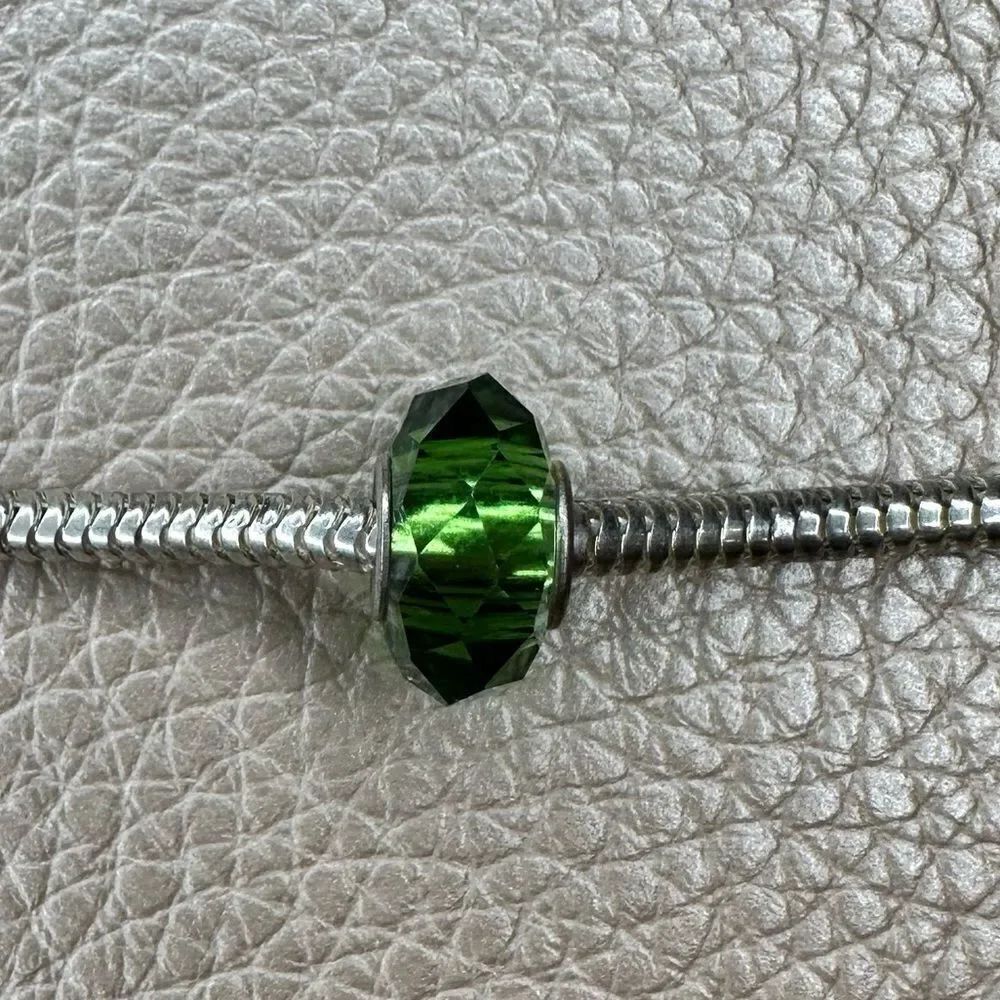 Helzberg Diamonds - Green Stone Glass Charm